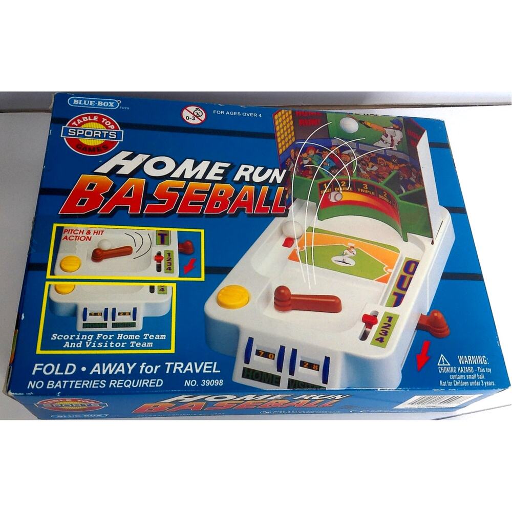 Vintage Blue Box Home Run Baseball Tabletop Game 39098 New